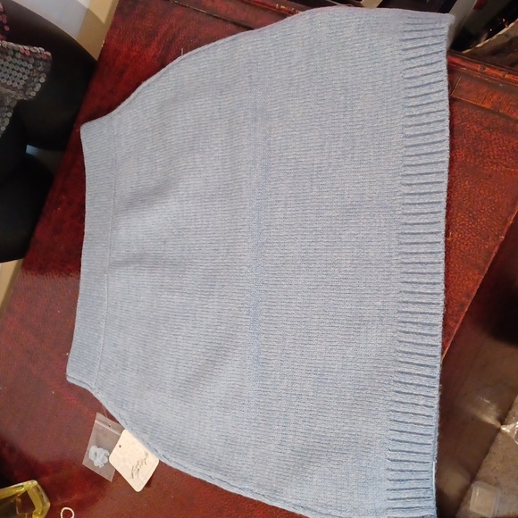 SALE! Free People heather blue,knit,mini skirt! SZ.S - Picture 3 of 6